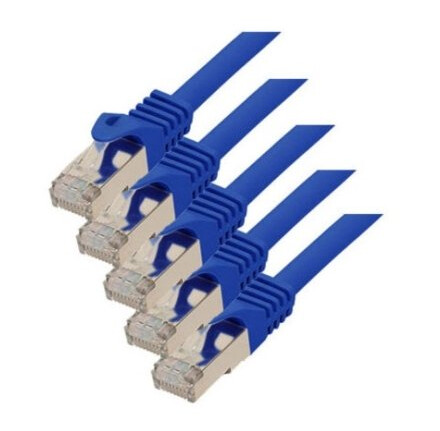 S-Conncat.7 Råkabel S/Ftp 5 M - Rj-45 - Rj-45 - Hann/Hann - Gull -Cat.7 Råkabel - S/Ftp (S-Stp) (75515-B-Set5)