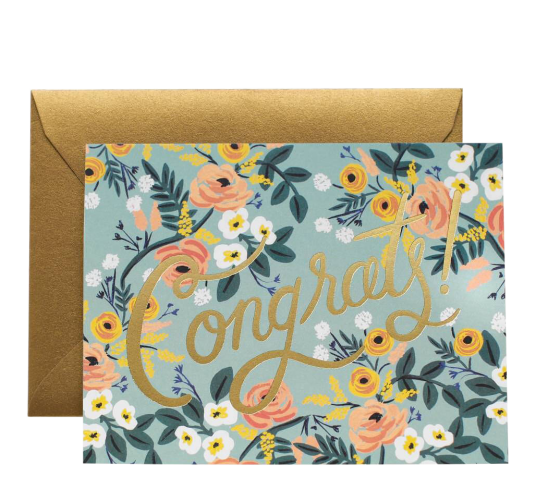 Rifle Paper Co. Kort Blue Meadow Congrats