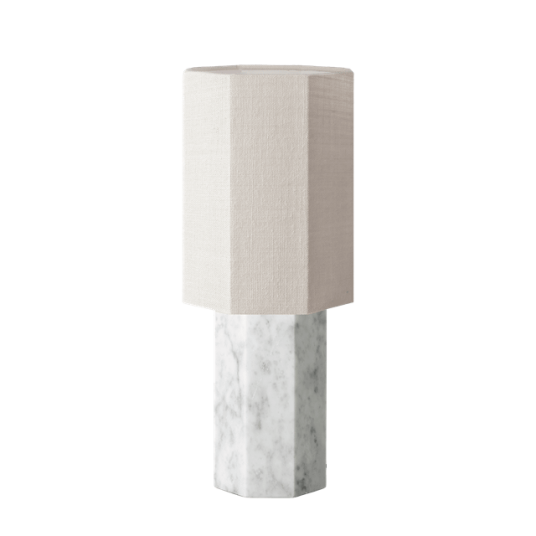 Louise Roe Eight Over Eight Bordlampe Stor Hvit Marmor/Jute Hvit Louise Roe Eight Over Eight Bordlampe Stor Hvit Marmor/Jute Hvit
