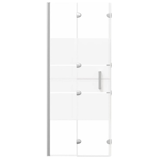 Leddet dusjdør ESG 120x140 cm hvit