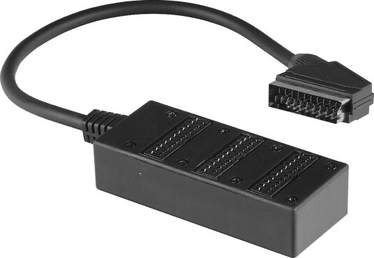Hama SCART Splitter 0.5m - Video/Lyd-Splitter med 3 Innganger Hama SCART Splitter 0.5m - Video/Lyd-Splitter med 3 Innganger