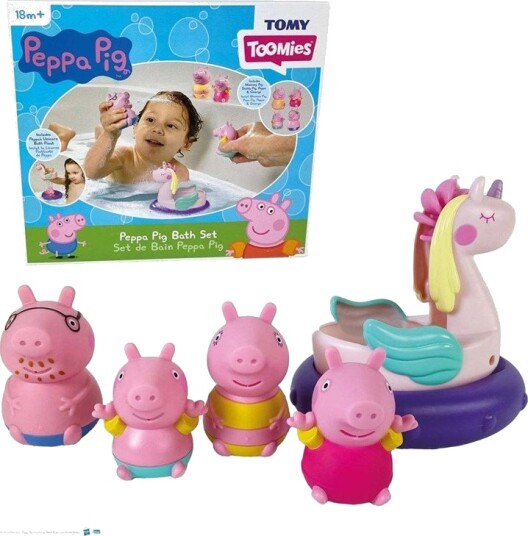 Peppa Gris Badesett med Figurer og Flytemadrass for Barn Peppa Gris Badesett med Figurer og Flytemadrass for Barn