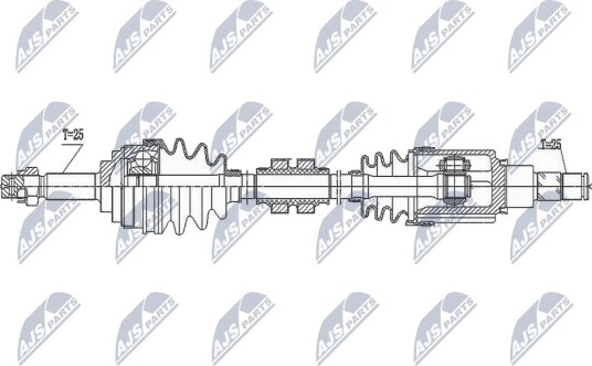 Nty Drivaksel NTY NPW NS 152 Nty Drivaksel NTY NPW NS 152