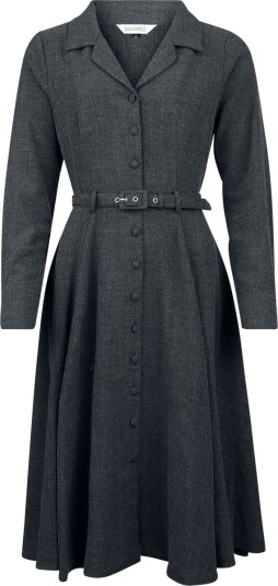 Banned Retro   Rockabilly Middellang kjole   Marigold Dress   XS til 4XL   Damer   svart