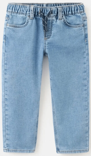 Mango Straight Fit Jeans With Elastic Waist Blue 12 18M