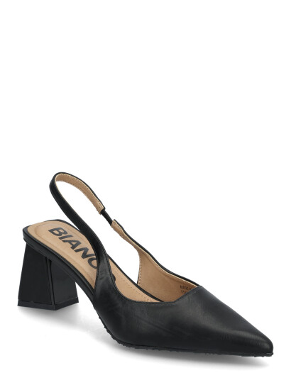 Bianco Biamaralyn Slingback Smooth Faux Leather - Black - 38 Bianco Biamaralyn Slingback Smooth Faux Leather - Black - 38