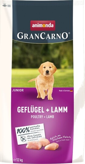 Animonda Grancarno Tørrfôr Junior Fjærfe + Lam 12 kg