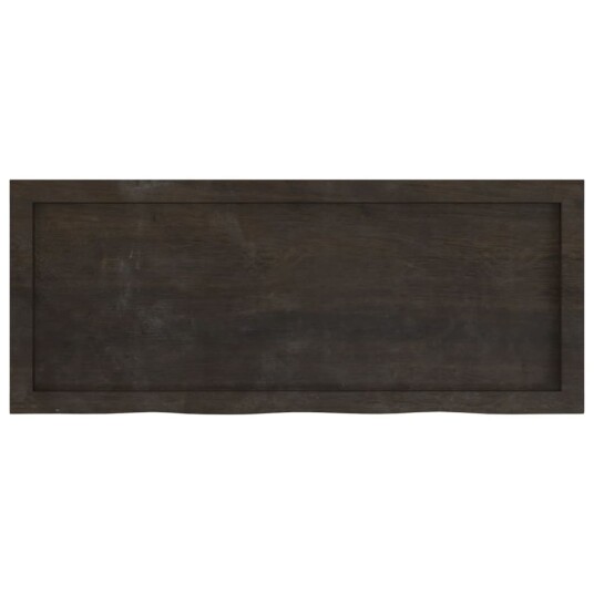 vidaXL Vegghylle m?rkegr? 100x40x4 cm behandlet heltre eik