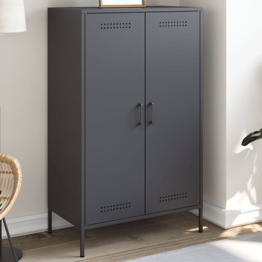 Highboard antrasitt 68x39x113 cm stål 8721102389283