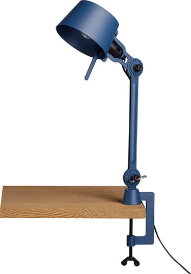 Tonone Bolt Bordlampe Kort En Arm med Klemme Tordenblå