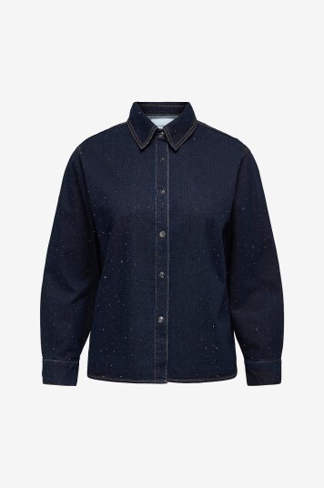 Only Carmakoma Denimskjorte carMaggie May LS RS Rinse Blå
