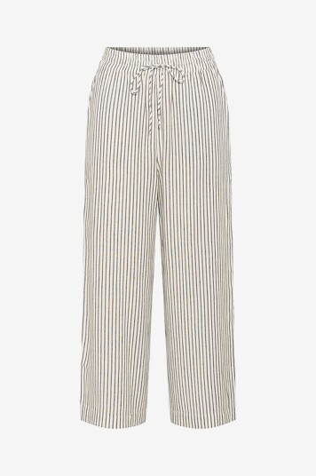 KAFFE Bukser kaMilia Cropped Wide Pants Hvit