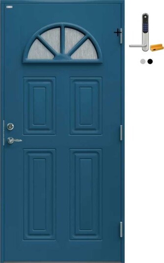 Ytterdør Diplomat Cristine Cotswold Glass med Yale Doorman Classic Home
