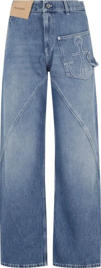 JW Anderson Dame Jeans Blå W26,