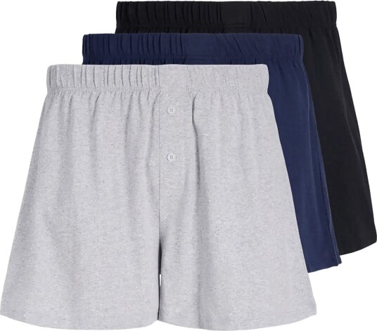 Jack & Jones Jacjones Basic Jersey Boxers 3 Pack Navy XL