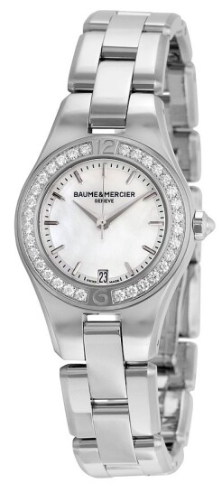 Baume & Mercier Dameklokke M0A10013 Linea Hvit/Stål Ø27 mm