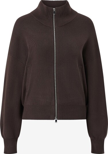 Gina Tricot   Kardigan Knitted zip bomber cardigan   Brun