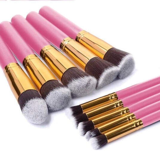 10-Pak Makeupbørster Sett Makeupbørster 10-Pak Makeupbørster Sett Makeupbørster