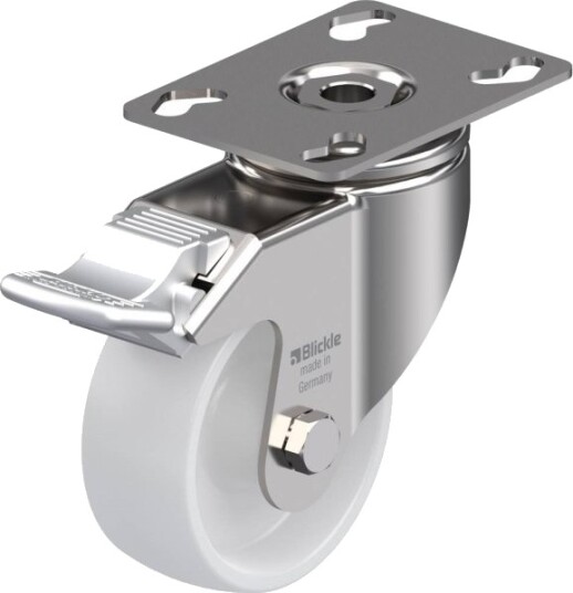 Blickle 225078 Lkpxa-Po 80G-Fi Styrehjul Med Bremse, Hjul Ø80 Mm, Maks. 120 Kg