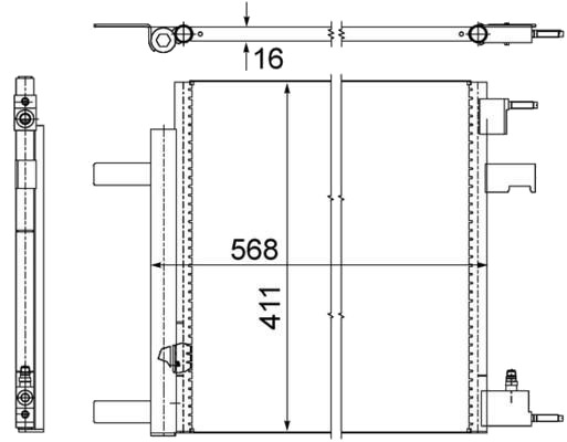 MAHLE AC 636 000P Kondensator, klimaanlegg MAHLE AC 636 000P Kondensator, klimaanlegg