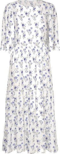 Bubbleroom Butterfly Sleeve Maxi Dress Blue XL