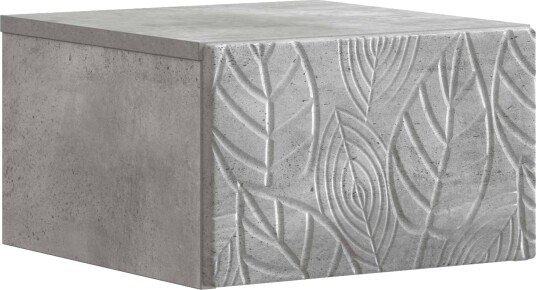 Vegghengt Nattbord Betonggrå 49 x 34,5 x 20 cm Konstruert tre