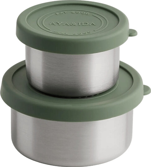 AYA&IDA Snack Containers Green 100+200ML AYA&IDA Snack Containers Green 100+200ML