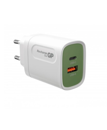 GP WM2A Hurtiglader 20W USB-A & USB-C Mobillader