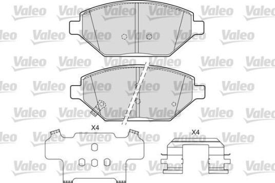 Bremseklosser VALEO 601686 Bremseklosser VALEO 601686