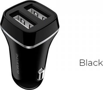 Borofone - 2X Usb Billader, Sort