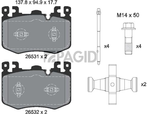 Bremseklosser PAGID T3180N