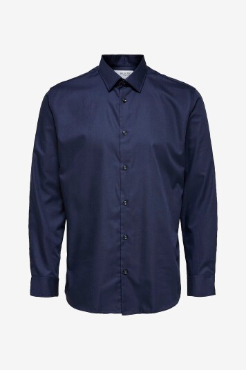 Selected HOMME - Skjorte slhSlimethan Shirt Ls Classic B - Blå