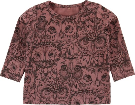 Soft Genser Bella Burlwood m. Ugler Soft 1 år 80 Genser Rosa