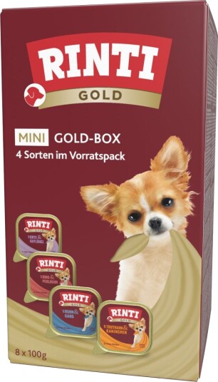 Rinti Våtfôr Gold Mini Blandet Pakke 4 Varianter 6 X 100 G 8 X 100 G Rinti Våtfôr Gold Mini Blandet Pakke 4 Varianter 6 X 100 G 8 X 100 G