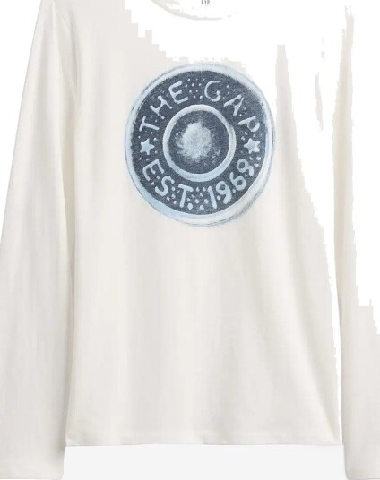 GAP Logo Graphic T Shirt From The Gap Collection NEW OFF WHITE OPT2 152/158