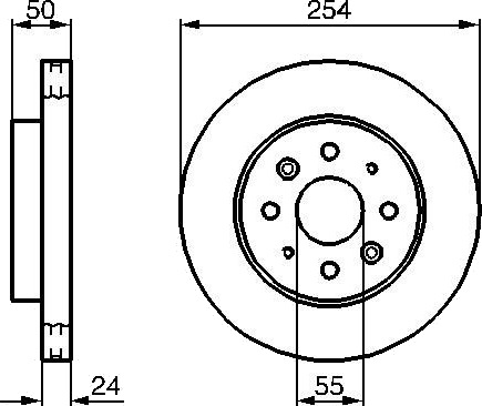 BOSCH 0 986 479 231 Bremseskive BOSCH 0 986 479 231 Bremseskive