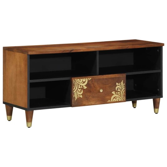 TV skap Honning brun 100 x 33 x 46 cm Massiv mango tre TV skap Honning brun 100 x 33 x 46 cm Massiv mango tre
