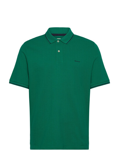 GANT Tipping Ss Pique Polo - Green - M