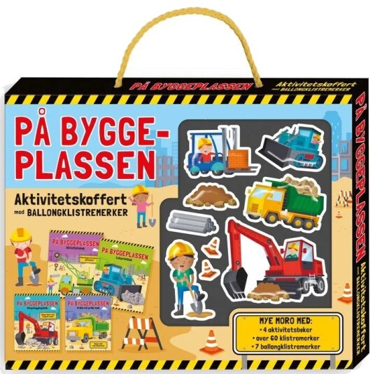 På Byggeplassen. Aktivitetskoffert Med Ballongklistremerker