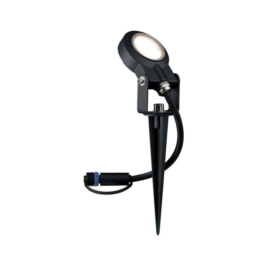 Plug & Shine Sting spot med spyd 6,4W 3000 Kelvin IP67 - Antrasitt