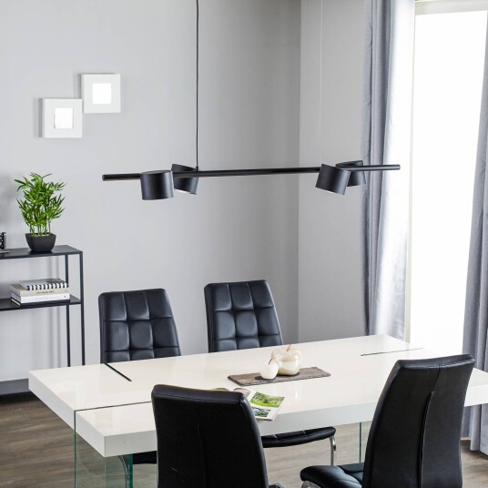 ALDEX 1047 hengelampe 4 lyskilder svart