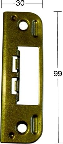 Assa 6510 Sluttstykke 99 X 30 mm, 5-Pakning Gulgalvanisert