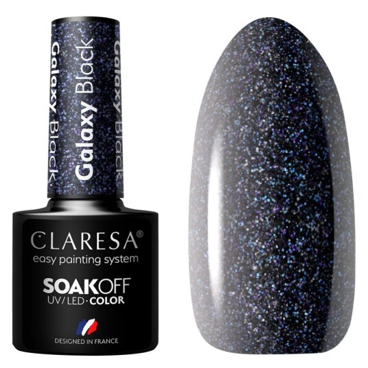 Claresa Nail Polish Hybrid Soak Off Galaxy Black 5ml