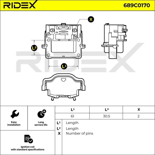Tennspole RIDEX 689C0170 Tennspole RIDEX 689C0170
