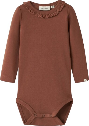Lil"Atelier Nbflayo Sup Ls Slim Body Solid Lil Brown 74