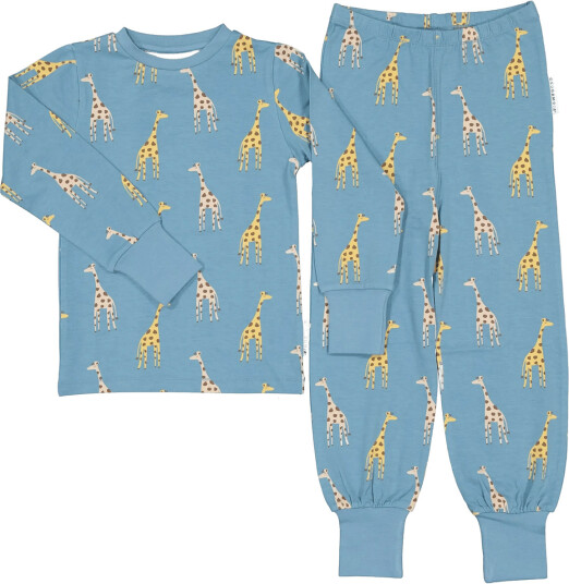 Geggamoja Bamboo Two Piece Pyjamas   Blue   110/116