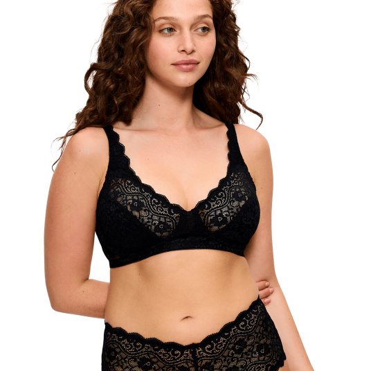 Triumph BH Amourette Wireless Bra Svart D 95 Dame Triumph BH Amourette Wireless Bra Svart D 95 Dame