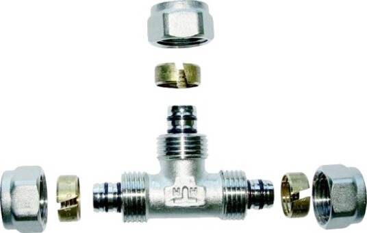 Invena T Rør Jevn Gjennomløp 16X16x16x2 Mm   Pa 08 002
