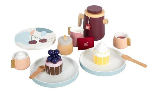 Small Foot - Wooden Coffee and Tea Set Tasty 16dlg.