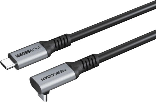 Vinklet 90° Usb-C-Kabel 5,0 M Usb 3.2 Gen 2 20 Gbps 85 W